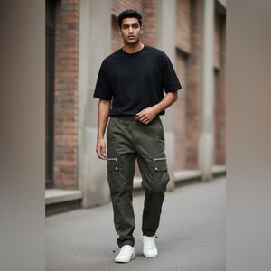 NWT Club Paradise Culture Kings Unisex Green Resort Cargo Pants - Size Large
